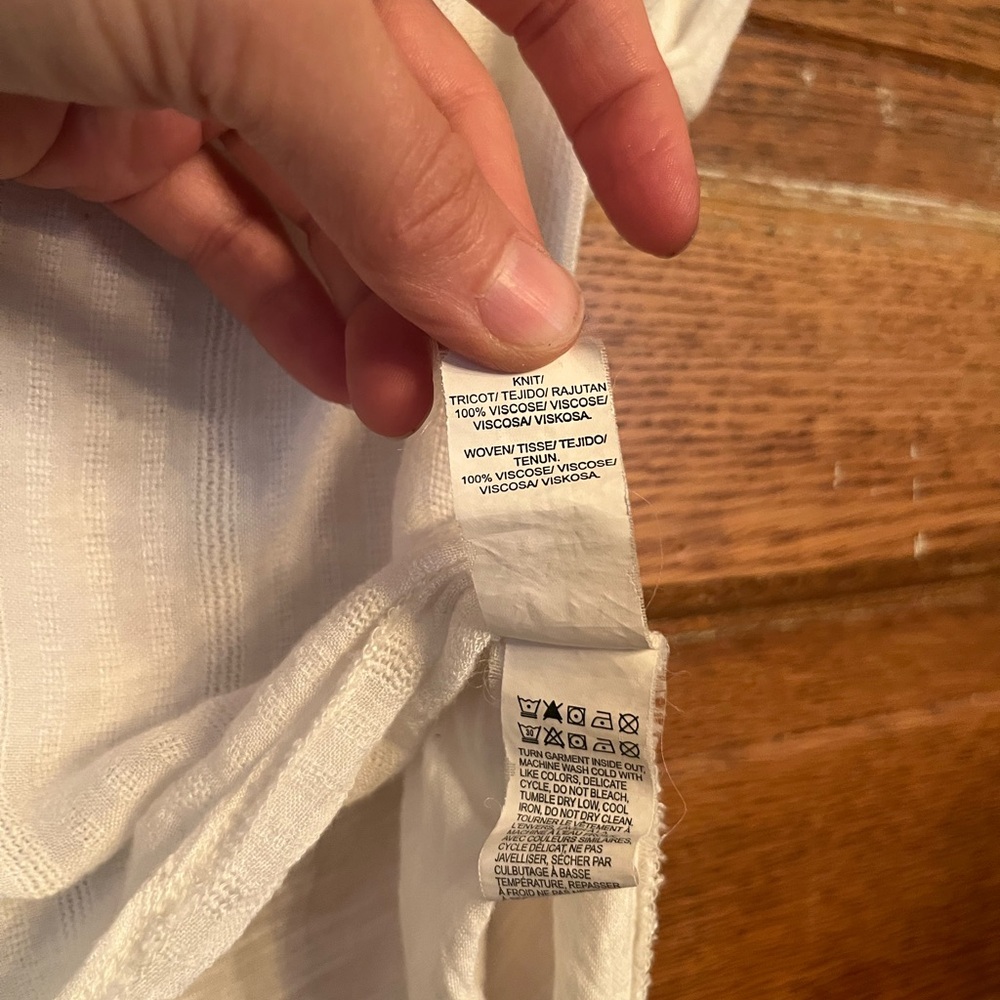 Lucky Brand White Ribbed Short Sleeve Top - Picture 4 of 4